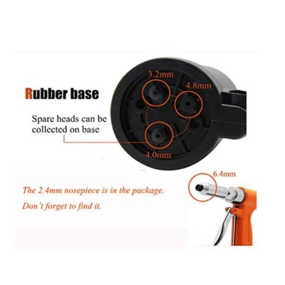 RIVETEUSE PNEUMATIQUE -  5 EMBOUTS BUCCAUX (2,4 MM, 3,2 MM, 4,0 MM, 4,8 MM, 6,4 MM)