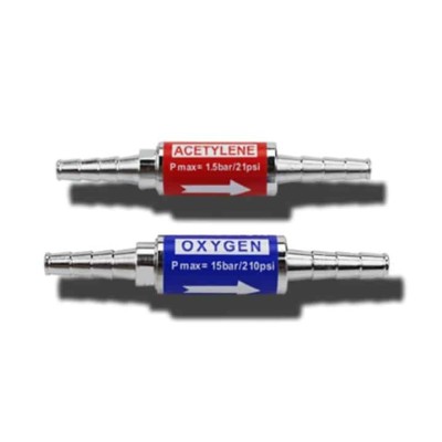 CLAPET ANTI RETOUR ROUGE ET BLEU (OXY  - ACETY)