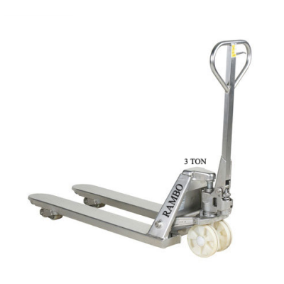 TRANSPALETTE GALVANISE MANUEL - ROUES NYLON - CHARGE MAX 3000 KG - 550 MM X 1250 MM