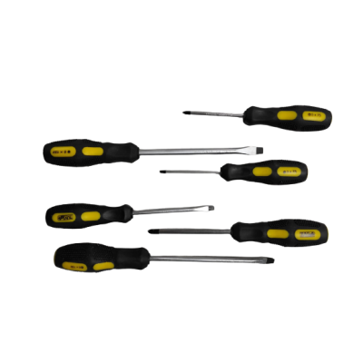 JEU de 6 TOURNEVIS NOIR POINTU