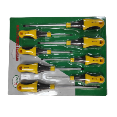 JEU 8 TOURNEVIS JAUNE NOIR