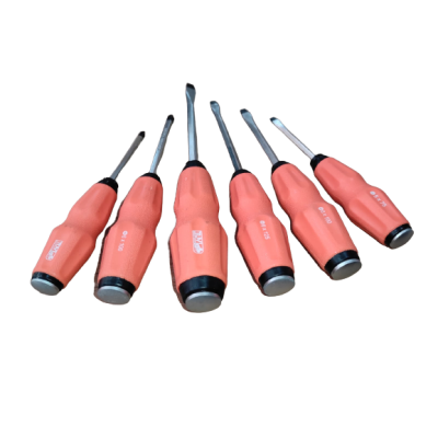 JEU DE 6 TOURNEVIS ORANGE BURIN