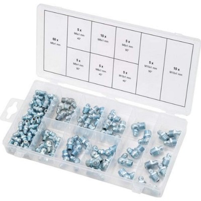 COFFRET ASSORTIMENT DE 110 PCS GRAISSEURS HYDRAULIQUES