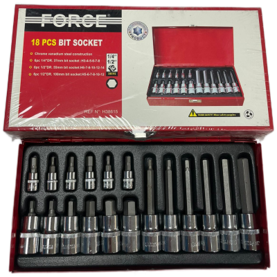 JEU DE 18 DOUILLES MALES HEX H38615