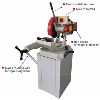 TRONCONEUSE METAL 350 MM - SUR TABLE - 7,5 HP - 380 VOLT