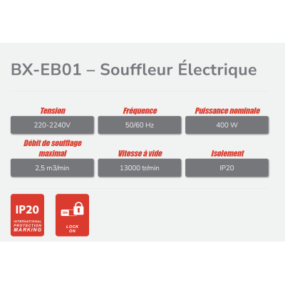 BWINX - BX-EB01 – SOUFFLEUR ÉLECTRIQUE - 400 W