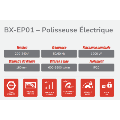 BWINX - BX-EP01 – POLISSEUSE - PONCEUSE 180 MM