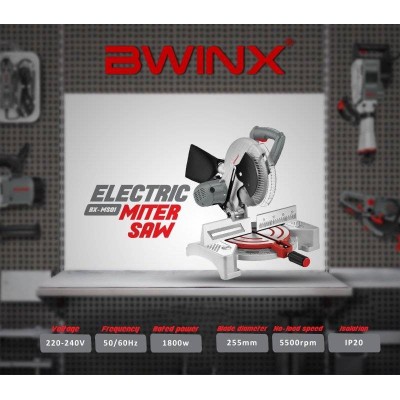 BWINX - BX-MS01 – TRONCONNEUSE ALUMINIUM ET BOIS  255 MM