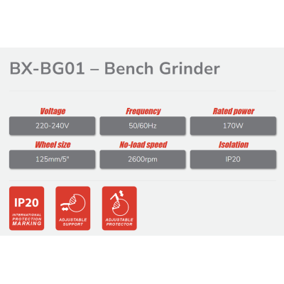 BWINX - BX-BG01 – TOURET A MEULER 125 MM - 5"