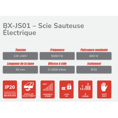 BWINX - BX-JS01 – SCIE SAUTEUSE ÉLECTRIQUE