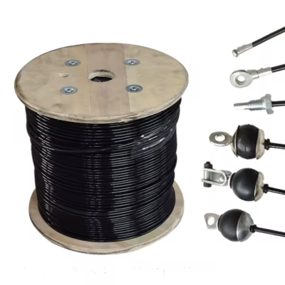 CABLE EN ACIER PVC NOIR POUR APPAREILS DE FITNESS