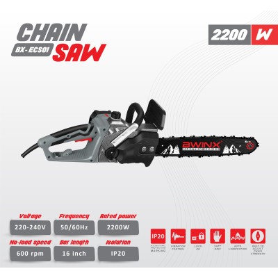 BWINX - BX-ECS01 - TRONCONNEUSE A BOIS ELECTRIQUE - 16 POUCES - 2200 W