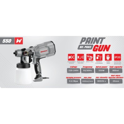 PISTOLET DE PEINTURE ELECTRIQUE BWINX - 550 W