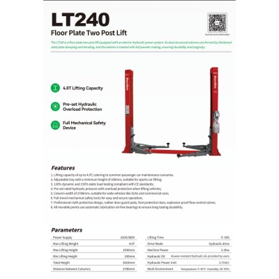PONT ÉLÉVATEUR À DEUX COLONNES - SMARTSAFE